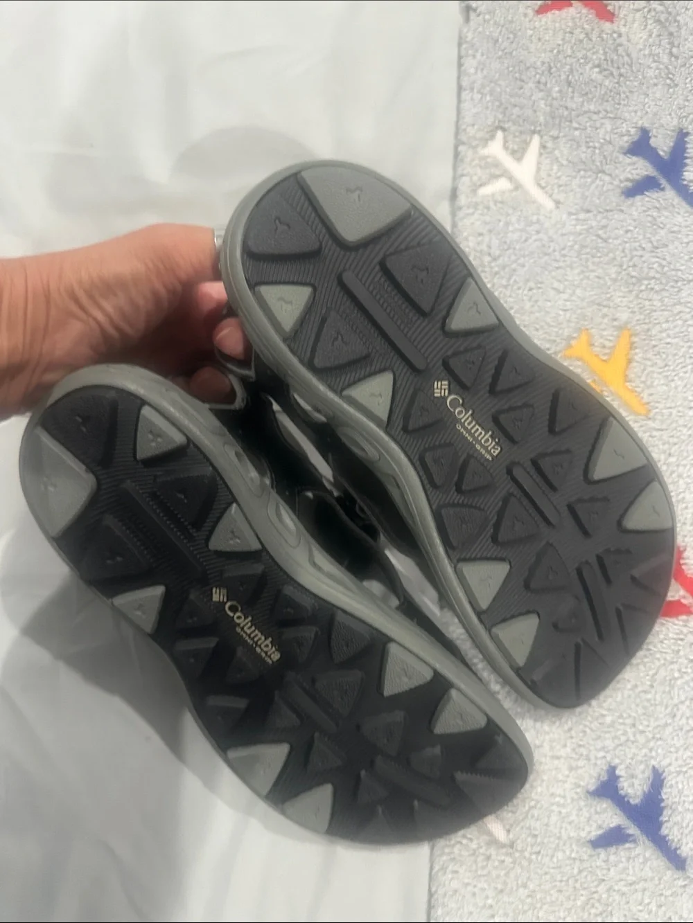 Columbia Black and Gray Kids' Adjustable Sport Sandals